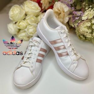 rose gold adidas cloudfoam